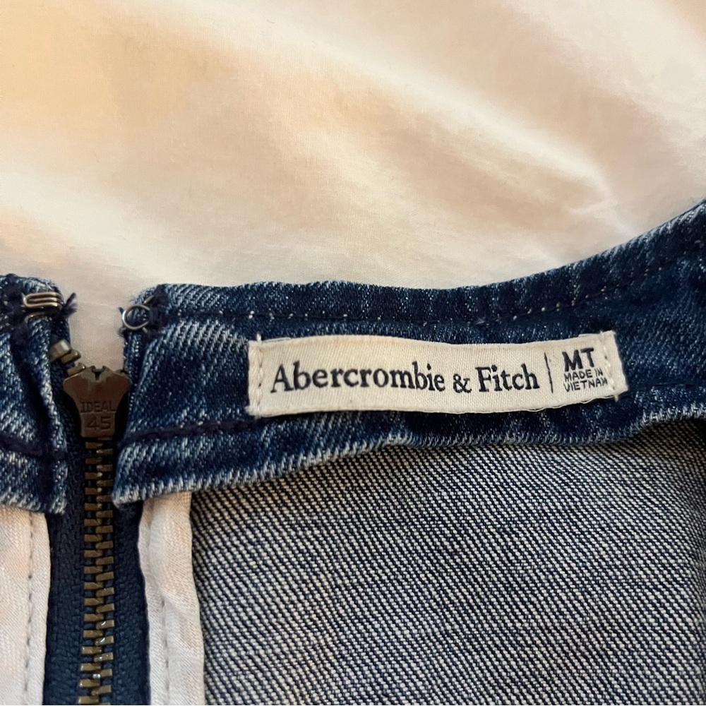 Abercrombie Dark Denim Minidress size Medium Tall - Picture 3 of 11
